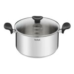 Faitout inox 24cm avec couvercle tefal e3084604