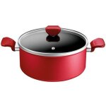 Faitout rouge aluminium 24cm avec couvercle tefal c2894602 Faitout rouge aluminium 24cm avec couvercle tefal c2894602