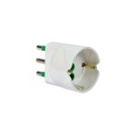 Adaptateur fiche 2p + t 16a - prise schuko 2p + t fanton 82610 - e