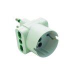 Adaptateur triple prise italienne 2p + t 16a prise adaptateur bypass couleur blanche