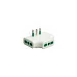 Adaptateur triple prise 82220 de s17 vers 3p17 / 11 plat 3x2p + t 16a prise bypass 2p + t 16a