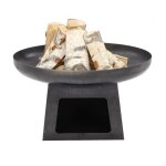 Farmcook - brasero de jardin fatana en acier avec range bois - � 60cm - acier naturel - - - acier naturel ...