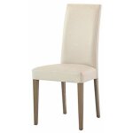 Lot de 2 chaises en simili cuir beige Lot de 2 chaises en simili cuir beige