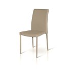 Lot de 4 chaises en simili cuir beige Lot de 4 chaises en simili cuir beige