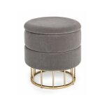 Pouf fashion commerce rangement pavlina gris fonce