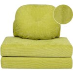 Beliani - fauteuil 1 place pliable canap - lit d'invit moderne minimaliste avec coussins en velours ...