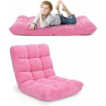 Relax4life - fauteuil bas multiposition réglable en 14 angles, chauffeuse convertible en molleton corail ... Relax4life - fauteuil bas multiposition réglable en 14 angles, chauffeuse convertible en molleton corail ...
