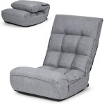 Fauteuil bas multiposition réglable dossier 4 positions charge 140kg, chauffeuse convertible en lin appui ... Fauteuil bas multiposition réglable dossier 4 positions charge 140kg, chauffeuse convertible en lin appui ...