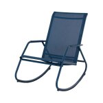 Proloisirs - fauteuil basculant de jardin noa rocking - bleu / bleu 61 x 90 x 100 cm