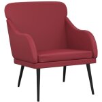 Fauteuil bordeaux 63x76x80 cm similicuir vidaxl