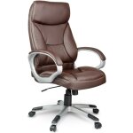 Fauteuil de bureau en cuir marron sofotel eg - 223