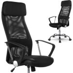 Fauteuil de bureau haut moderne, sofatel rio, noir