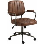 Fauteuil de bureau industriel vintage sur roulettes en synthétique marron vieilli hauteur réglable bur10685 ... Fauteuil de bureau industriel vintage sur roulettes en synthétique marron vieilli hauteur réglable bur10685 ...