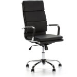 Fauteuil de bureau morgan inclinable noir, cuir synthtique