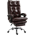 Fauteuil de bureau - vinsetto - hauteur rglable dossier inclinable repose - pied rtractable - polyurthane ...