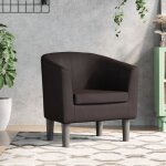 Fauteuil marron similicuir vidaxl