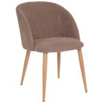 Atmosphera - chaise celeste velours c�tel� gris taupe cr�ateur d'int�rieur