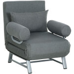 Homcom - fauteuil chauffeuse canapé - lit convertible inclinable 1 place grand confort coussin lombaires ... Homcom - fauteuil chauffeuse canapé - lit convertible inclinable 1 place grand confort coussin lombaires ...