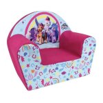 Fauteuil club en mousse - my little pony - rose et bleu - 52x42x33 cm