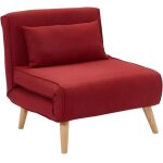 Vente - unique - fauteuil convertible posio en tissu - rouge Vente - unique - fauteuil convertible posio en tissu - rouge