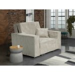 Tendencio - fauteuil convertible stario en velours ctel beige