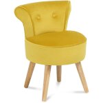 Fauteuil crapaud en velours jaune Fauteuil crapaud en velours jaune
