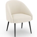 Privatefloor - fauteuil design - en bouclette fausse fourrure tapiss�e - boucles blanches - wasda blanc ...