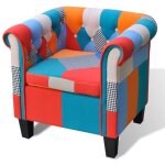Fauteuil avec design de patchwork tissu