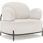 Privatefloor - fauteuil design - rev�tu de tissu boucl� - baman blanc