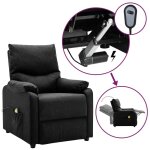 Fauteuil de massage lectrique chaise de massage fauteuil design fauteuil relax noir tissu vidaxl