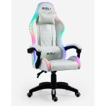 Fauteuil gamer ergonomique inclinable avec coussins ? �clairage led rvb personnalisable ? largeur d'assise ...