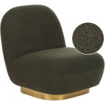 Beliani - fauteuil glamour base dorée art déco en tissu bouclé rembourré vert loviisa Beliani - fauteuil glamour base dorée art déco en tissu bouclé rembourré vert loviisa