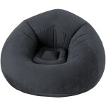 Fauteuil gonflable gris fonc� 90x90cm - 90x90cm - gris anthracite