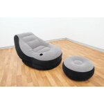 Fauteuil gonflable + pouf floqu intex ultra lounge