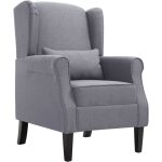 Fauteuil gris fonc� tissu vidaxl