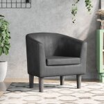Fauteuil gris similicuir vidaxl