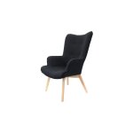 The home deco factory - fauteuil helsinki noir design patchwork home deco factory
