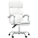 Fauteuil inclinable de bureau blanc similicuir vidaxl