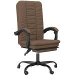 Fauteuil inclinable de bureau marron tissu vidaxl