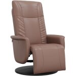 Fauteuil inclinable avec repose - pieds marron similicuir vidaxl