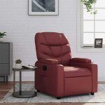 Fauteuil inclinable rouge bordeaux similicuir - vidaxl