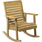 Fauteuil de jardin � bascule rocking chair style n�o - r�tro bois sapin autoclave