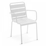 Oviala - fauteuil de jardin en métal blanc - palavas Oviala - fauteuil de jardin en métal blanc - palavas