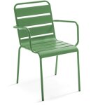 Oviala - fauteuil de jardin en m�tal vert cactus - palavas