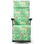 Fauteuil de jardin relax solenny 5 positions 76x60x108 cm chaise longue rembourrage 3 cm