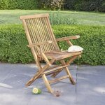 Berah getah - fauteuil de jardin en teck huil� massif pliant