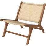 Rendez - vous dco - fauteuil en bois de teck et tressage vannerie en rotin - kilka