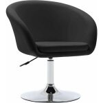 D�coshop26 - fauteuil lounge salon salle � manger bureau noir fal09015