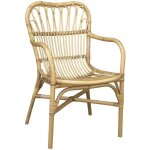 Fauteuil chaise mandola en vrai bois de bambou et osier naturel tress�