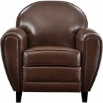 Rendez - vous dco - fauteuil marron en croute de cuir enduite - club